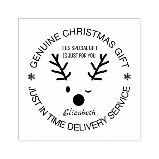 Kerstcadeauservice Funny aanpasbaar Rubberstempel (Afrduk)