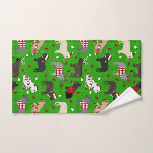 kerstcadeauset met bulledog Bath Bad Handdoek (Handdoek)