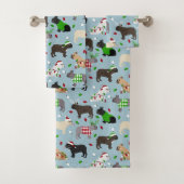 kerstcadeauset met bulledog Bath Bad Handdoek (Insitu)