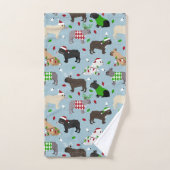 kerstcadeauset met bulledog Bath Bad Handdoek (Handdoek)