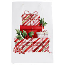 Kerstcadeaustapel Snoepstripes