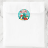 kerstcadeausticker ronde sticker (Tas)