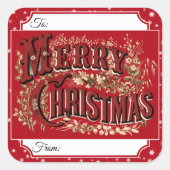  kerstcadeauStickers Vierkante Sticker (Voorkant)