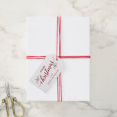 Kerstcadeautag | Calligrafie & Klimop Cadeaulabel (Met Touw)