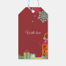 Kerstcadeautag – Festief Holliday-ontwerp