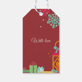 Kerstcadeautag – Festief Holliday-ontwerp Cadeaulabel