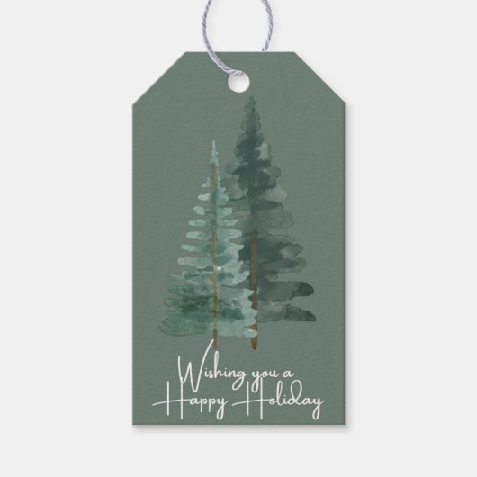 Kerstcadeautag | Groene verpakkingstag set Cadeaulabel (Voorkant)