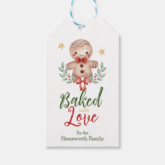 Kerstcadeautag, Kerstkranslabel Cadeaulabel (Voorkant)