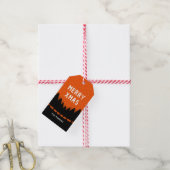 Kerstcadeautag met bos en sneeuw cadeaulabel (Met Touw)