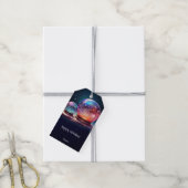 Kerstcadeautag met kristallen sneeuwballen cadeaulabel (Met Touw)