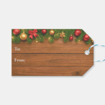 Kerstcadeautag met landelijke uitstraling – Aanpas