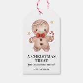 Kerstcadeautag met man van peperkoek cadeaulabel (Voorkant)