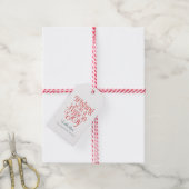 Kerstcadeautag met naam Seizoen van vreugde Cadeaulabel (Met Touw)