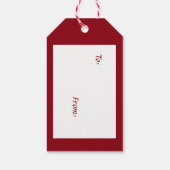 Kerstcadeautag met Reindeer Dachshund Cadeaulabel (Achterkant)