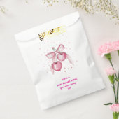 Kerstcadeautag met roze strikje bedankzakje (Gezegeld)