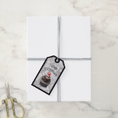 Kerstcadeautag met schedelcupcake in Gothmas-stijl Cadeaulabel (Met Touw)
