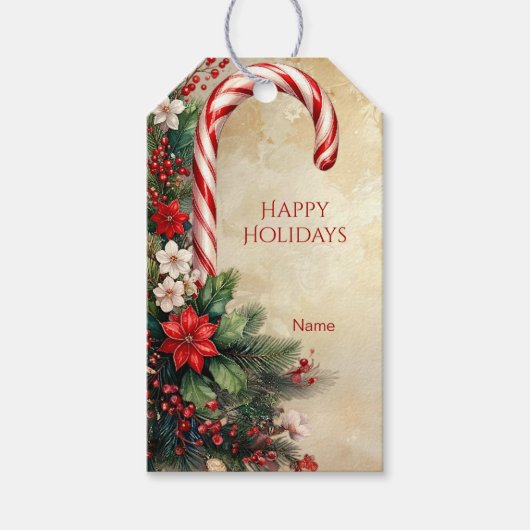 Kerstcadeautag met Suikerbrood Cadeaulabel (Voorkant)