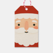 Kerstcadeautag met vrolijk gezicht van Kerstman Cadeaulabel (Voorkant)