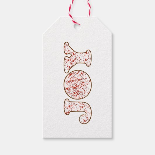 Kerstcadeautag met vrolijkheid cadeaulabel (Voorkant)