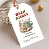 Kerstcadeautag met warme wensen Kerstbehandeling T Cadeaulabel