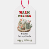 Kerstcadeautag met warme wensen Kerstbehandeling T Cadeaulabel (Voorkant)