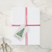 Kerstcadeautag met waterverf | Kersttag met waterv Cadeaulabel (Met Touw)