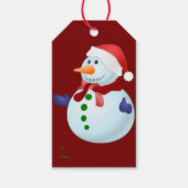 Kerstcadeautag Sneeuwman Cadeaulabel (Voorkant)