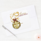 Kerstcadeautag sticker met Jingle Bell (Envelop)