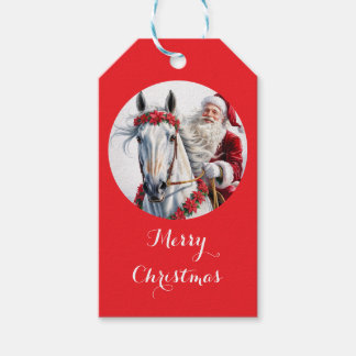 Kerstcadeautag voor paardenliefhebbers cadeaulabel