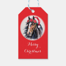 Kerstcadeautag voor paardenliefhebbers