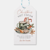 Kerstcadeautag voor warme chocolademelk cadeaulabel (Voorkant)