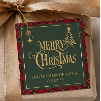 Kerstcadeautags, gepersonaliseerde kerstcadeautags bedankjes labels