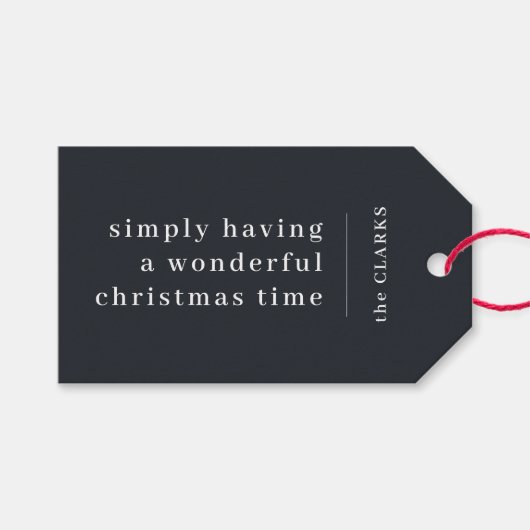 Kerstcadeautags | Geweldige Kersttijd Tag Cadeaulabel (Voorkant (Horizontaal))