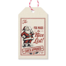 Kerstcadeautags goedgekeurd door de Kerstman