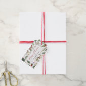 Kerstcadeautags met botanisch ontwerp cadeaulabel (Met Touw)