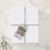 Kerstcadeautags met hulstbessen cadeaulabel (Met Touw)