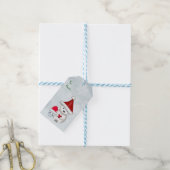 Kerstcadeautags met ijsbeer en kitten cadeaulabel (Met Touw)