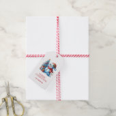 Kerstcadeautags met Sneeuwman Cadeaulabel (Met Touw)