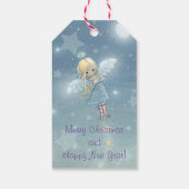 Kerstcadeautags met ster engel ontwerp cadeaulabel (Achterkant)