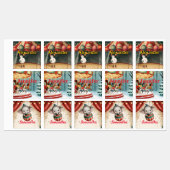 Kerstcadeautags met vintagecircusthema labels (Vel)