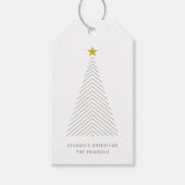 Kerstcadeautags | Minimalistische Kerstboom Cadeaulabel (Voorkant)