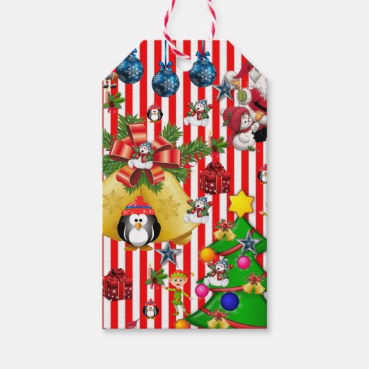 Kerstcadeautags Penguin Cadeaulabel (Voorkant)