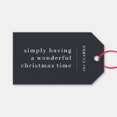 Kerstcadeautags | Prachtige kersttijd tag Cadeaulabel (Voorkant (Horizontaal))