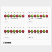  kerstcadeautags rechthoekige sticker (Vel)