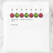  kerstcadeautags rechthoekige sticker (Tas)