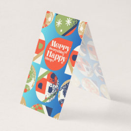 Kerstcadeautags Stout Ornamenten Design Kaart