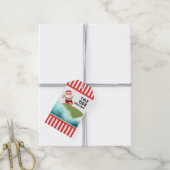 Kerstcadeautags surfen cadeaulabel (Met Touw)