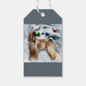 Kerstcadeautags voor Afghaanse honden Cadeaulabel (Achterkant)