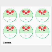Kerstcadeautags voor cheerleaders ronde sticker (Vel)