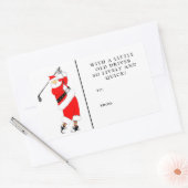 Kerstcadeautags voor golf rechthoekige sticker (Envelop)